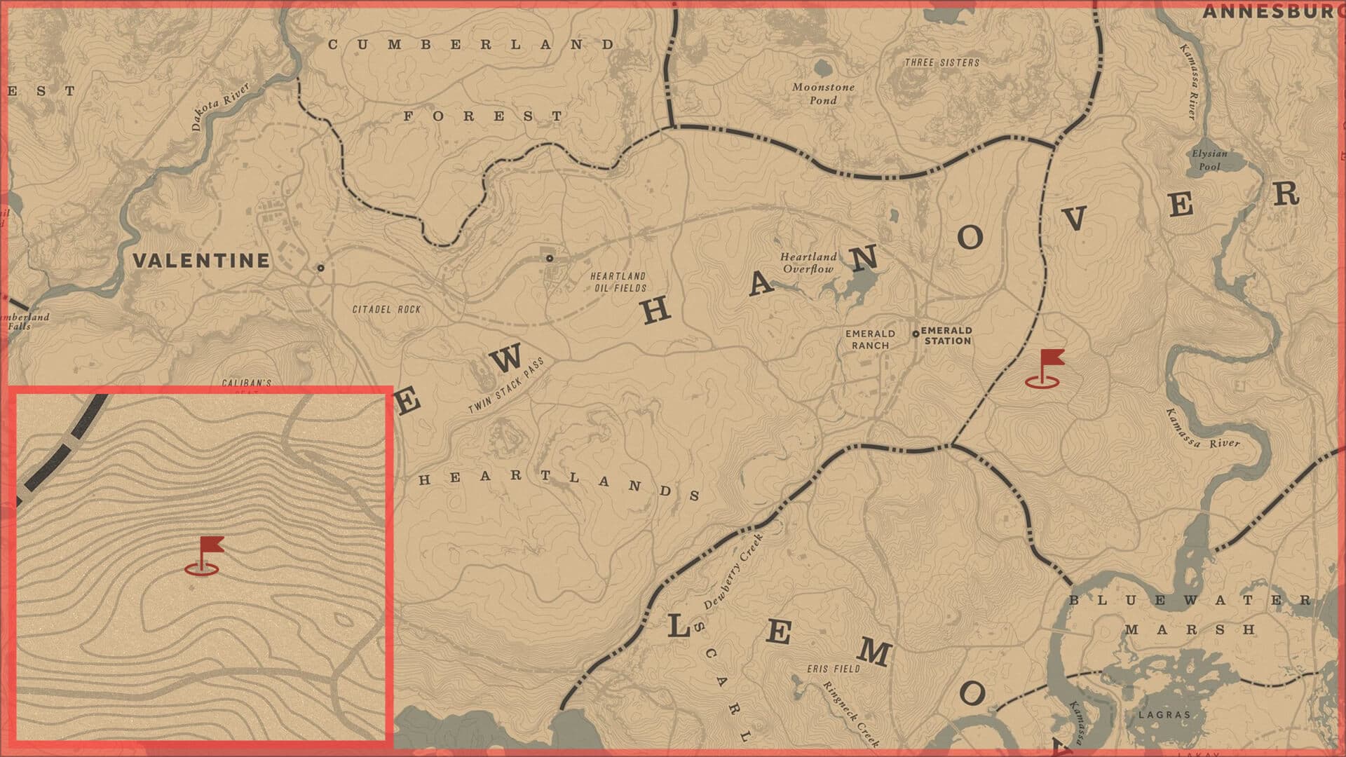 Red Dead Redemption 2, Авторское, Карта
