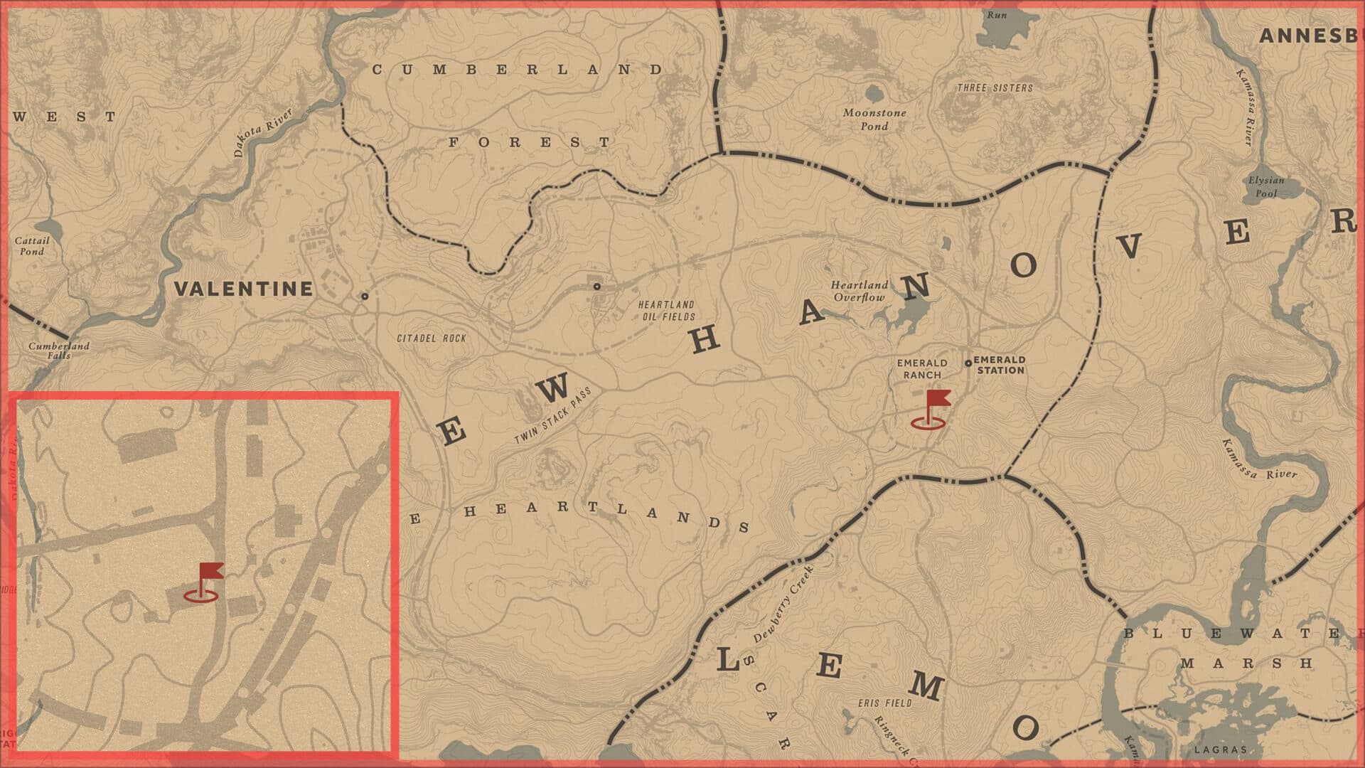 Red Dead Redemption 2, Авторское, Карта