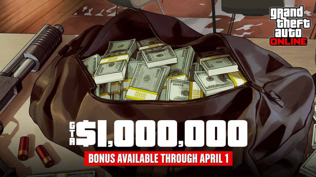 Подарок в размере 1 000 000 GTA $ за игру в GTA Online
