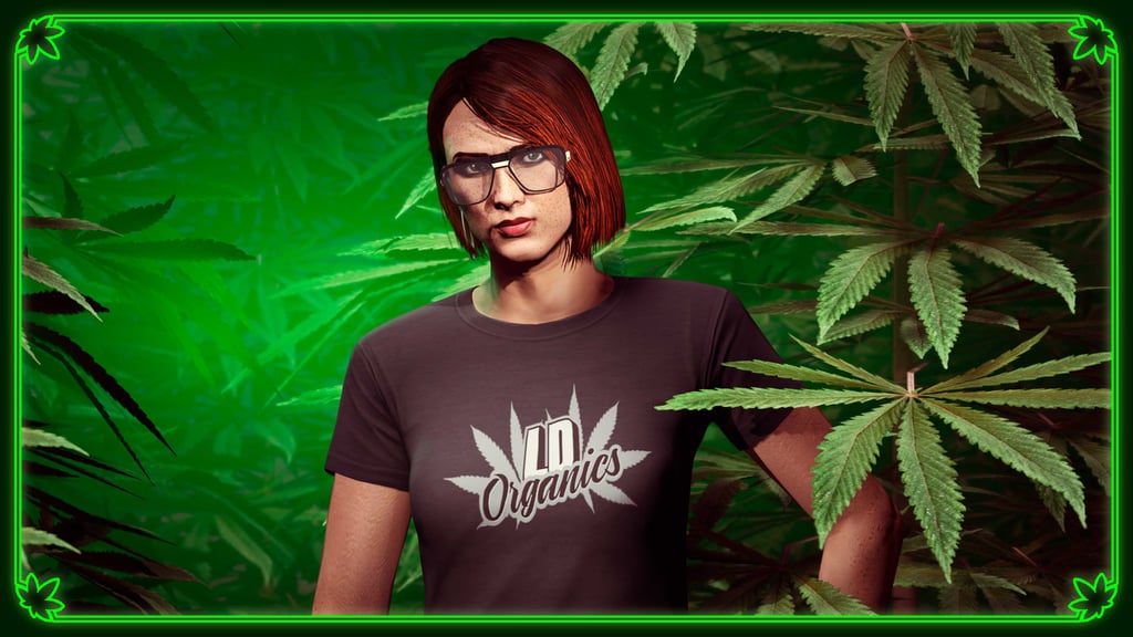 Black LD Organics Tee, GTA Online