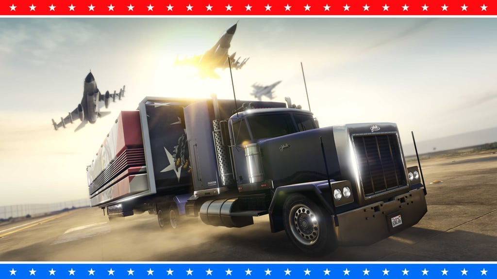 Раскраски в честь Дня независимости для подвижного командного пункта, GTA Online