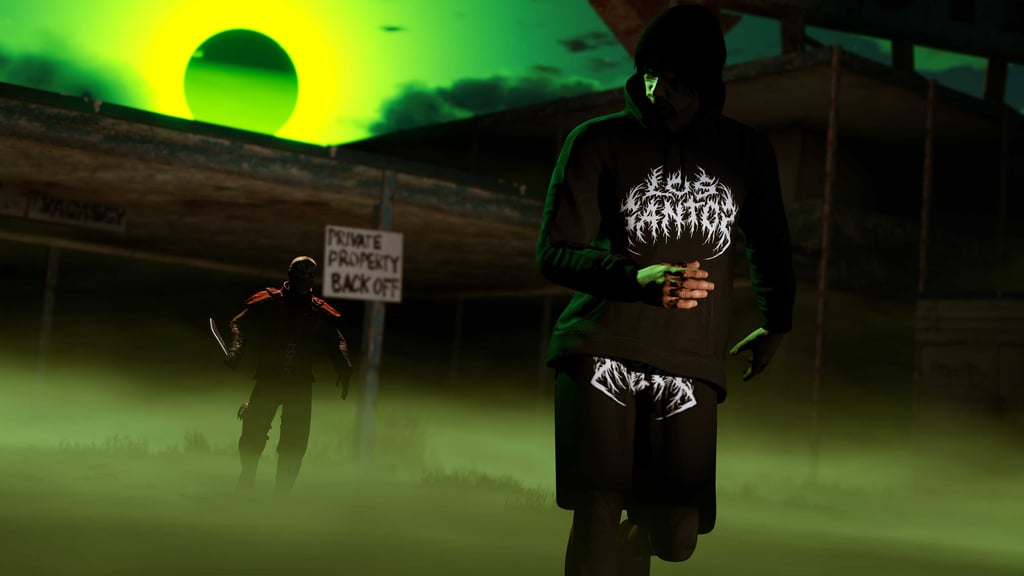 Толстовка и шорты LS Death Metal, GTA Online