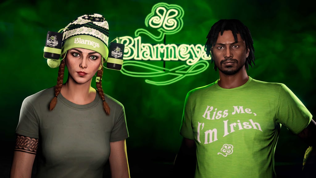 Футболка Blarneys Stout и пивная шляпа Blarneys, GTA Online