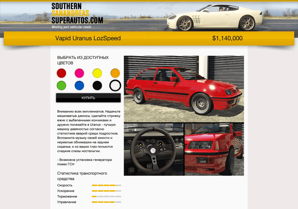 Vapid Uranus LozSpeed gta 5