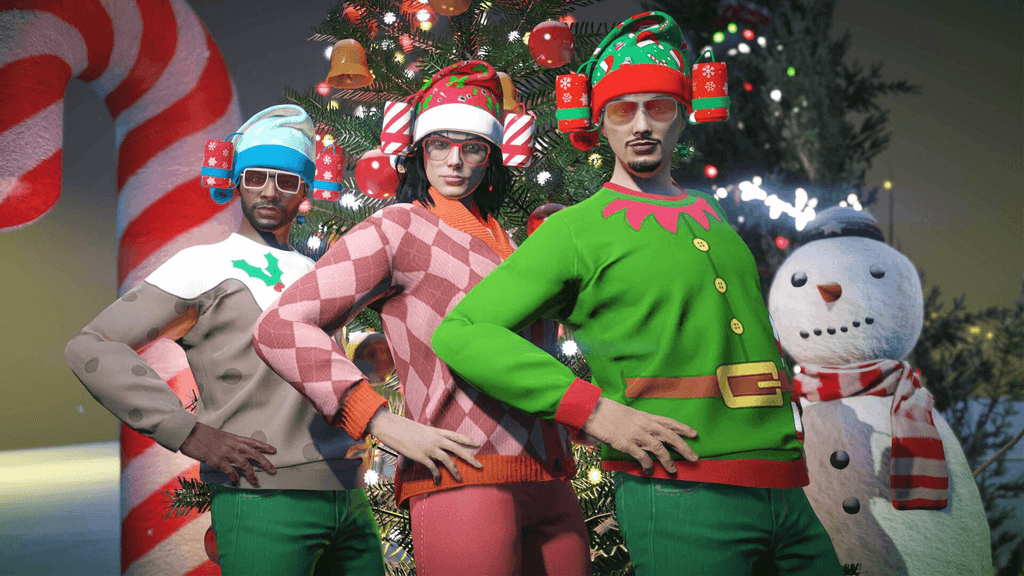 Новогодняя одежда в GTA Online