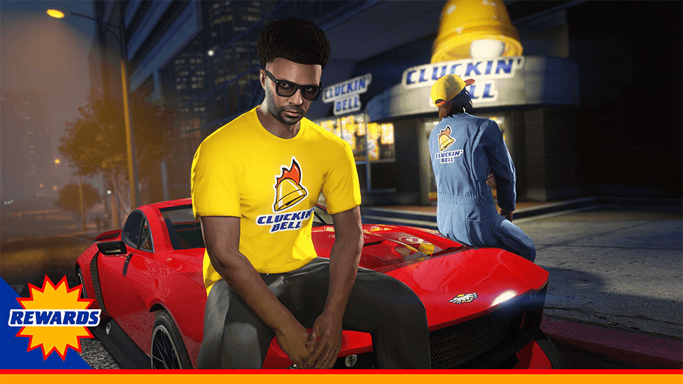 Футболка Cluckin' Bell и костюм «Работник Cluckin' Bell» в GTA Online