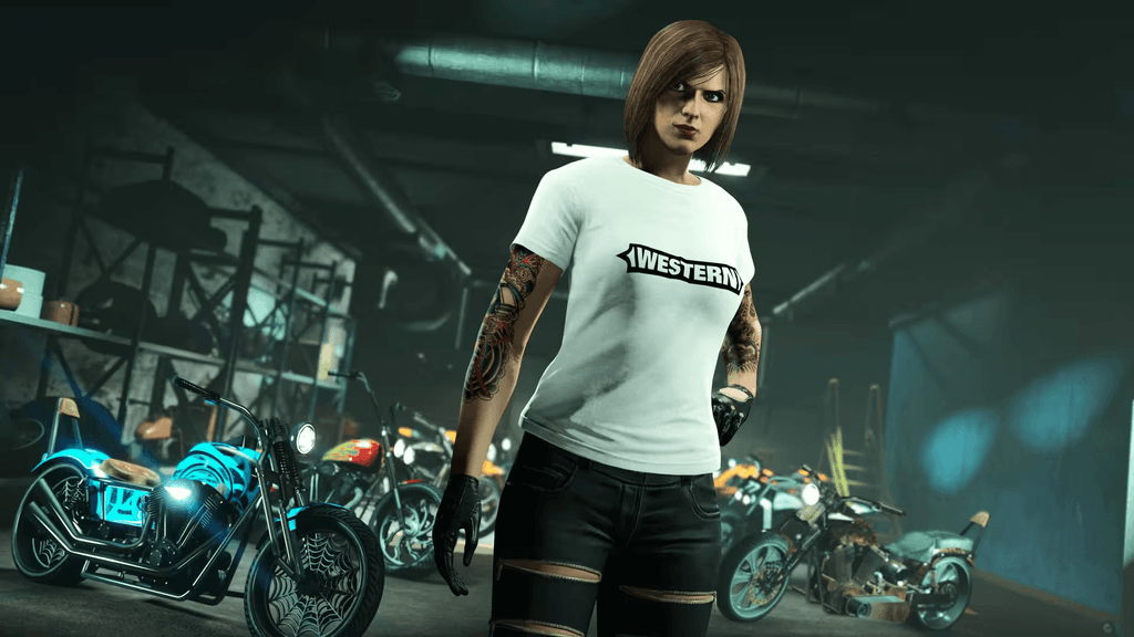 Белая футболка Western в GTA Online