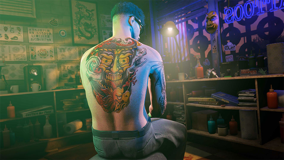 Татуировка с драконом в GTA Online